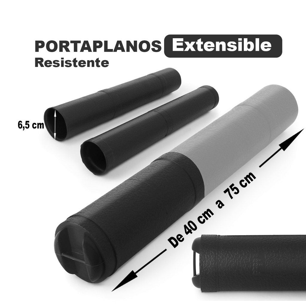 TUBO PORTAPLANOS NEGRO CENTAURO