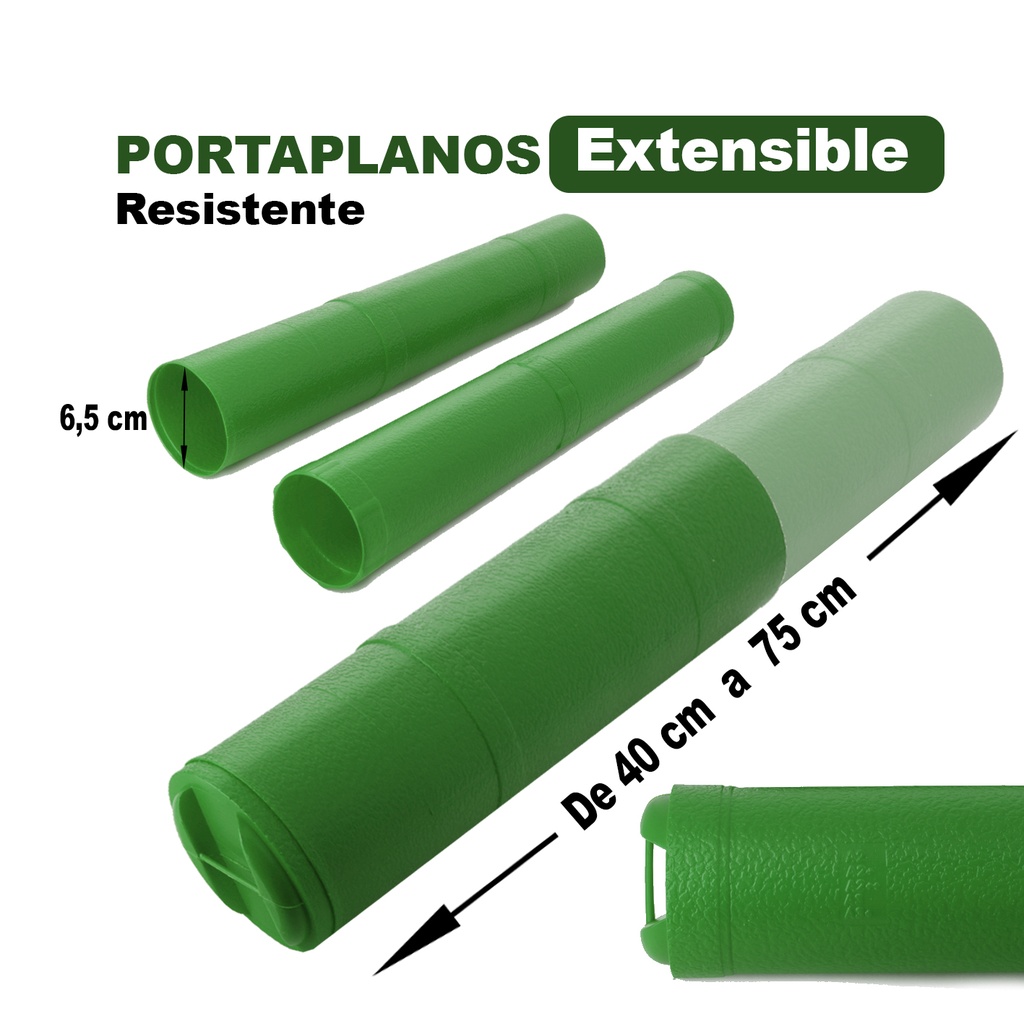 TUBO PORTAPLANOS VERDE CENTAURO