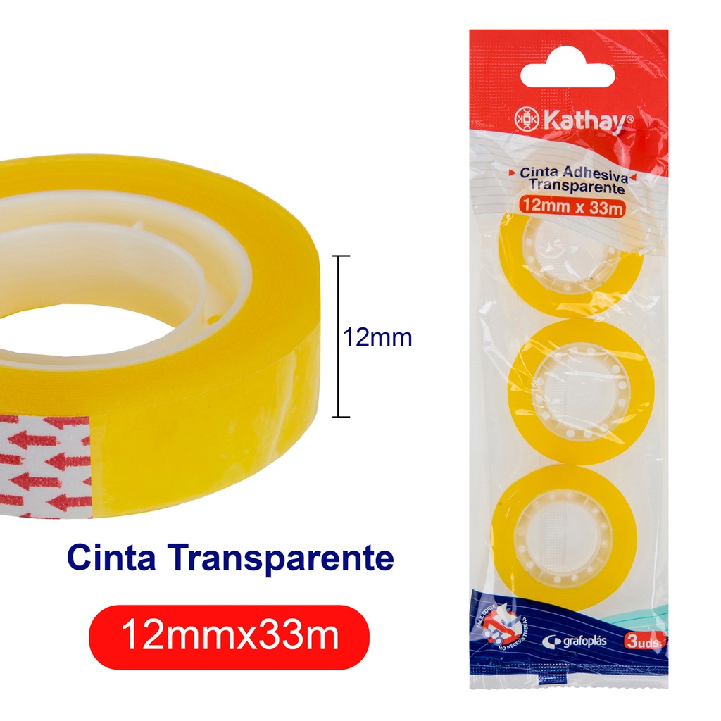 BOLSA 3 CINTAS TRANS 12MMX33M