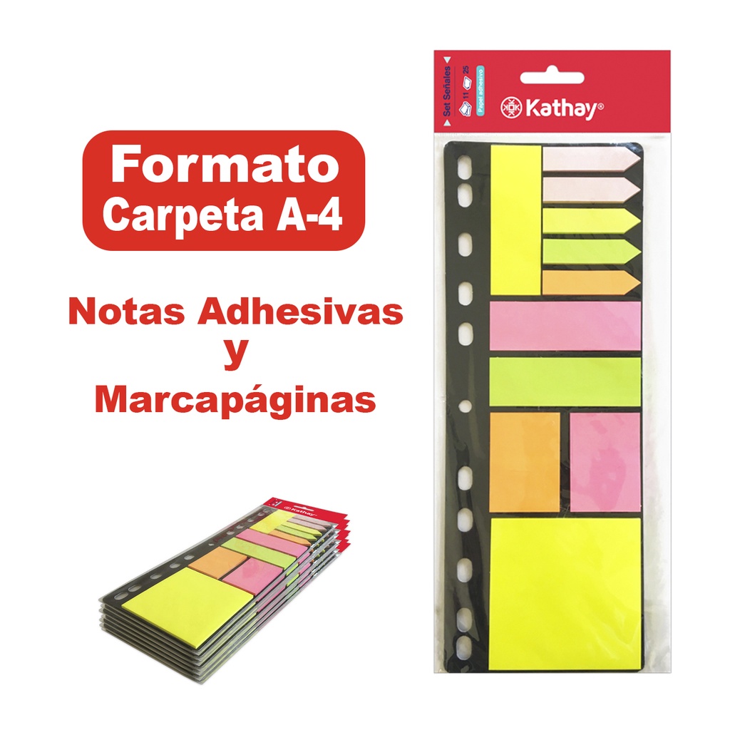 SET NOTAS ADHES Y MARCA PAGINAS KATHAY