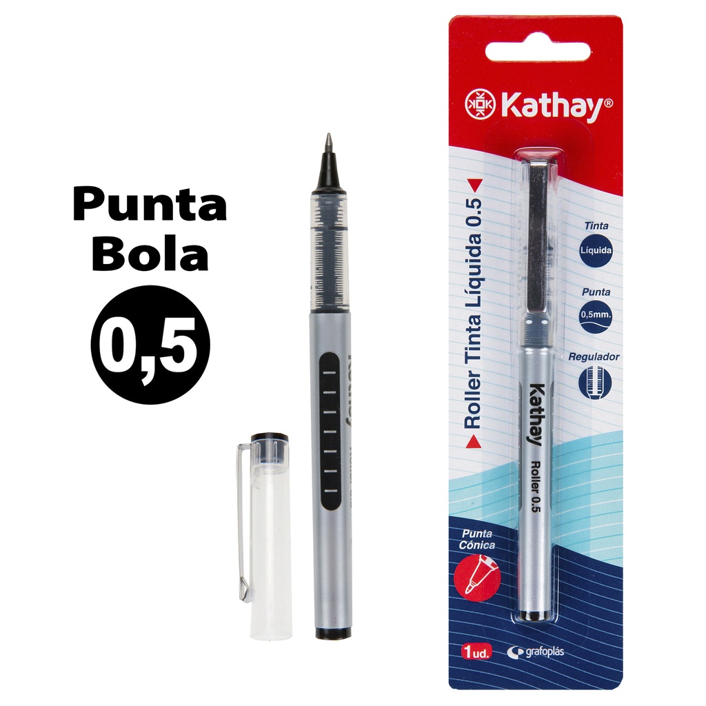 BLISTER 1ROLLER 0,5MM T.LIQ P.CONIC PRETO