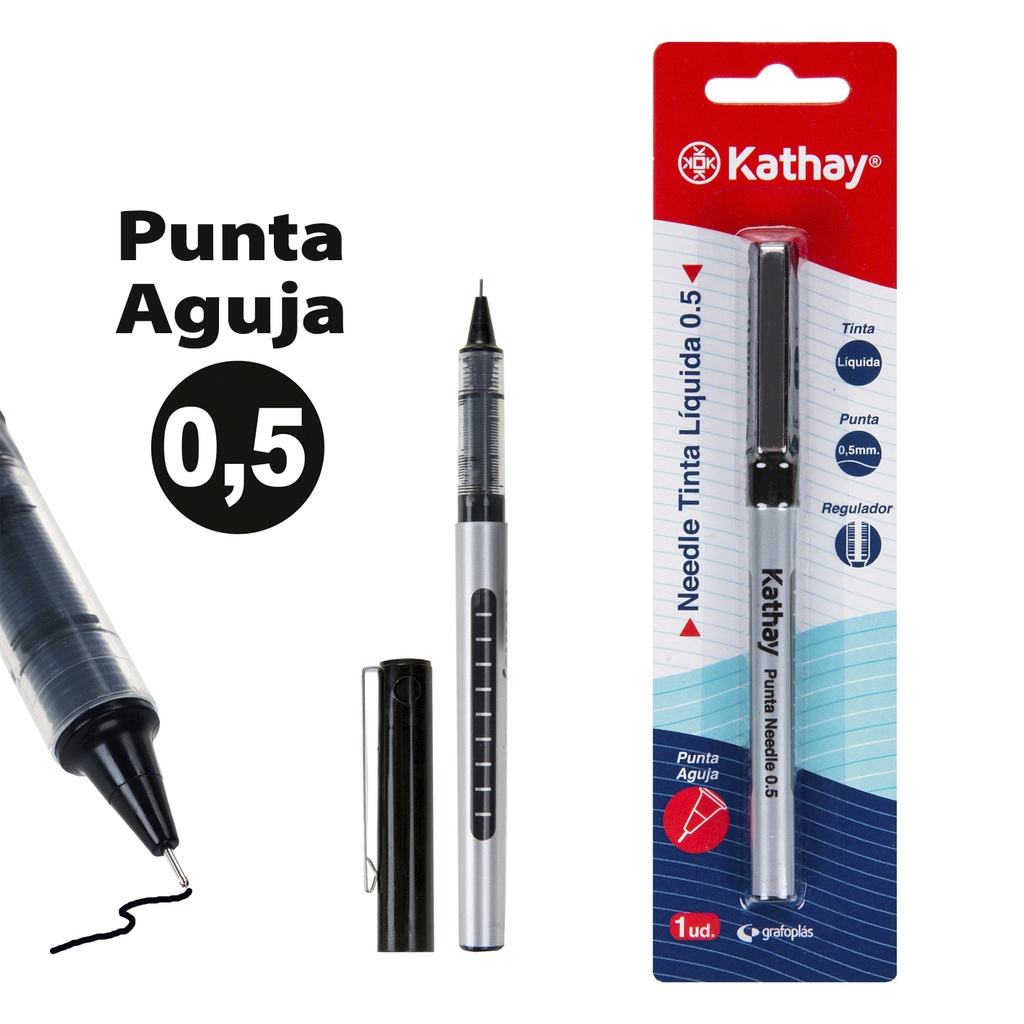 BLISTER 1NEEDLE 0,5MM T.LIQ P.AGUJA PRETO