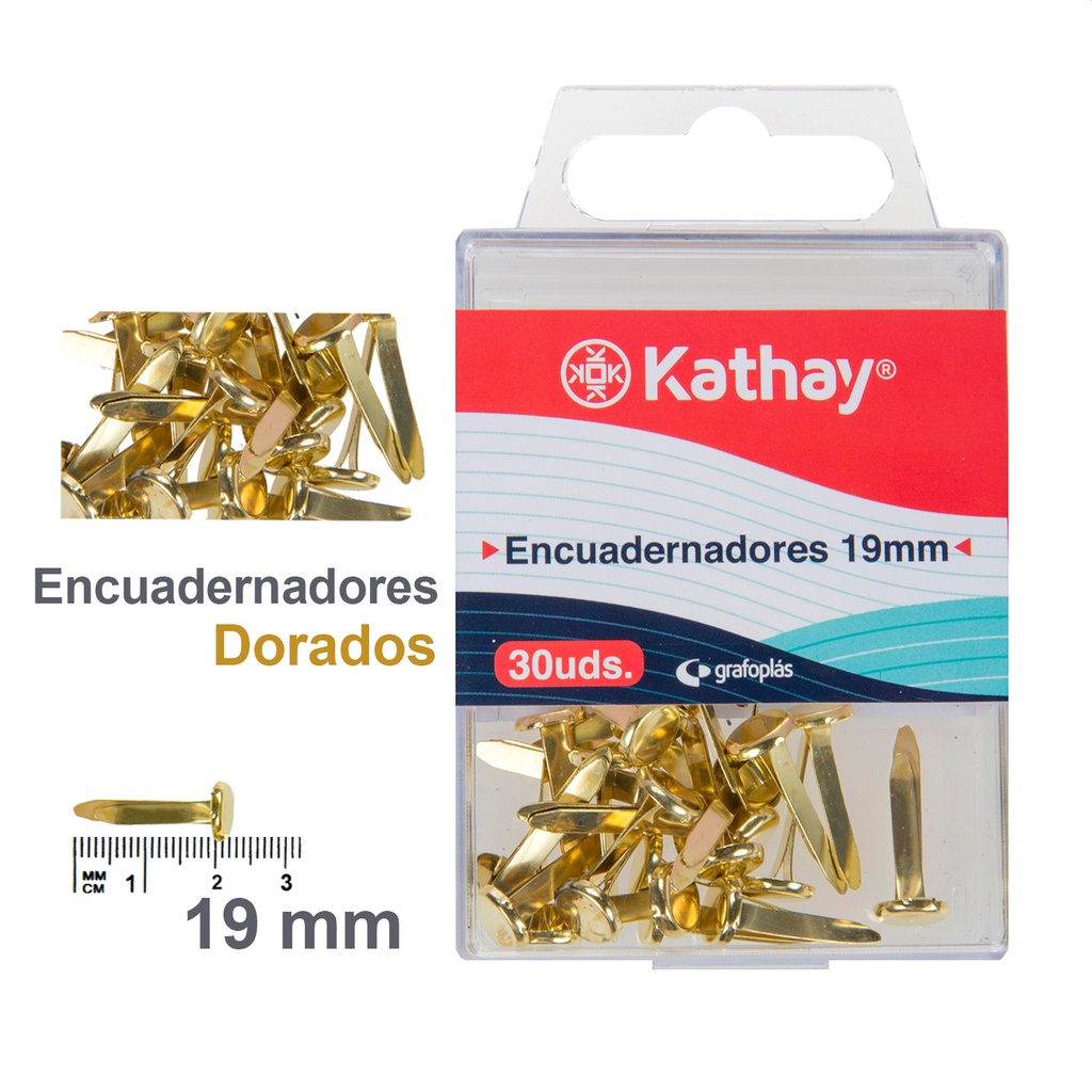 CAJA 30 ENCUADERNADORES DORADOS KATHAY