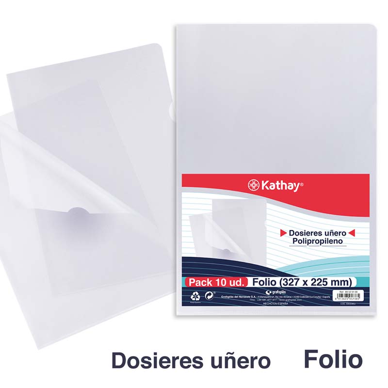 PACK 10 DOSSIERES Fo UNERO PP INCOLORO