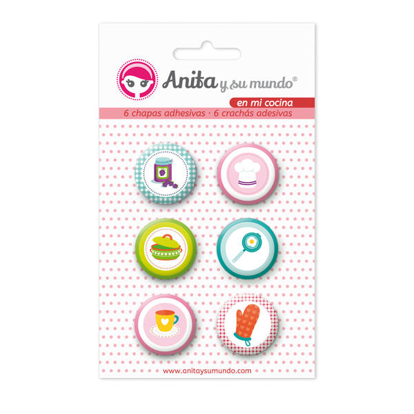 PACK6 CHAPAS ADHES. EN MI COCINA 25MM