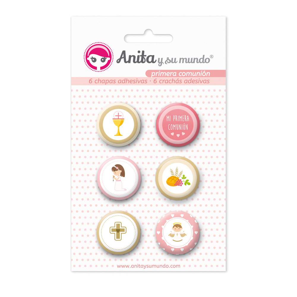 PACK6 CHAPAS ADHES. 1aCOM.ELLA 18-19