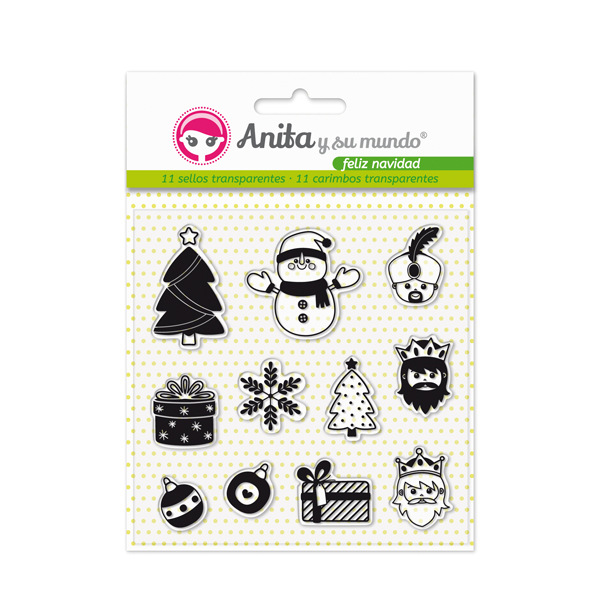 PACK 11 SELLOS TRANS FELIZ NAVIDAD