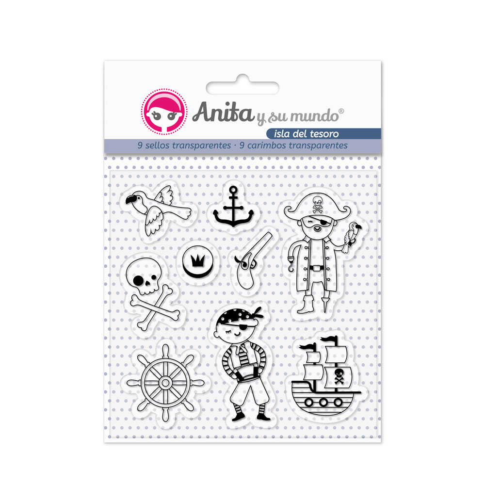 PACK 9 SELLOS TRANS ISLA DEL TESORO