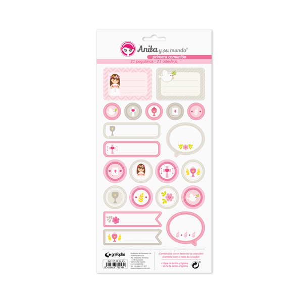 PACK 5 LAMINAS PEGAT.COLECCION 1aCOM.ELL