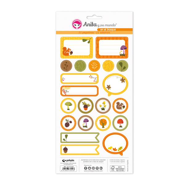 PACK 5 LAMINAS PEGAT.COLECCION EN EL BOS