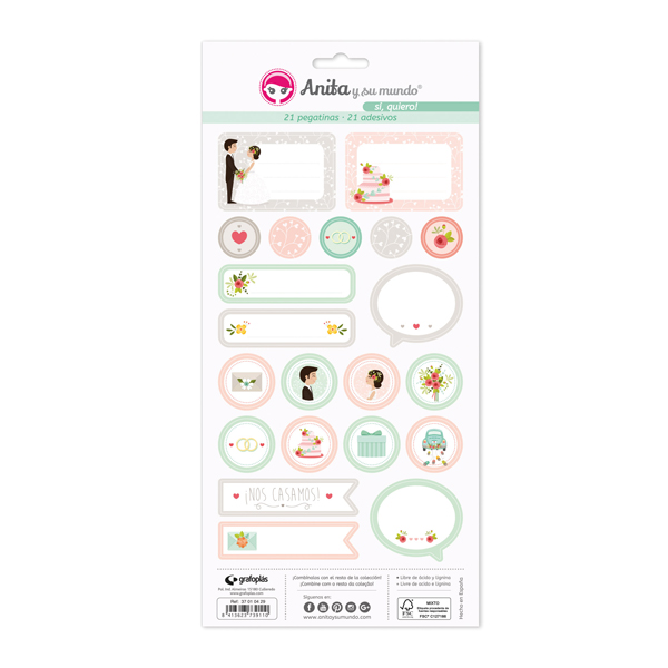 PACK 5 LAMINAS PEGAT.COLECCION SI QUIERO