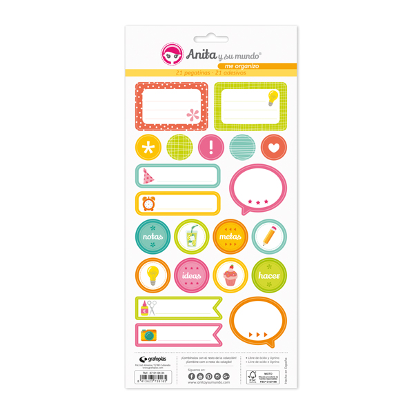 PACK 5 LAMINAS PEGAT.COLECCION ME ORGANI