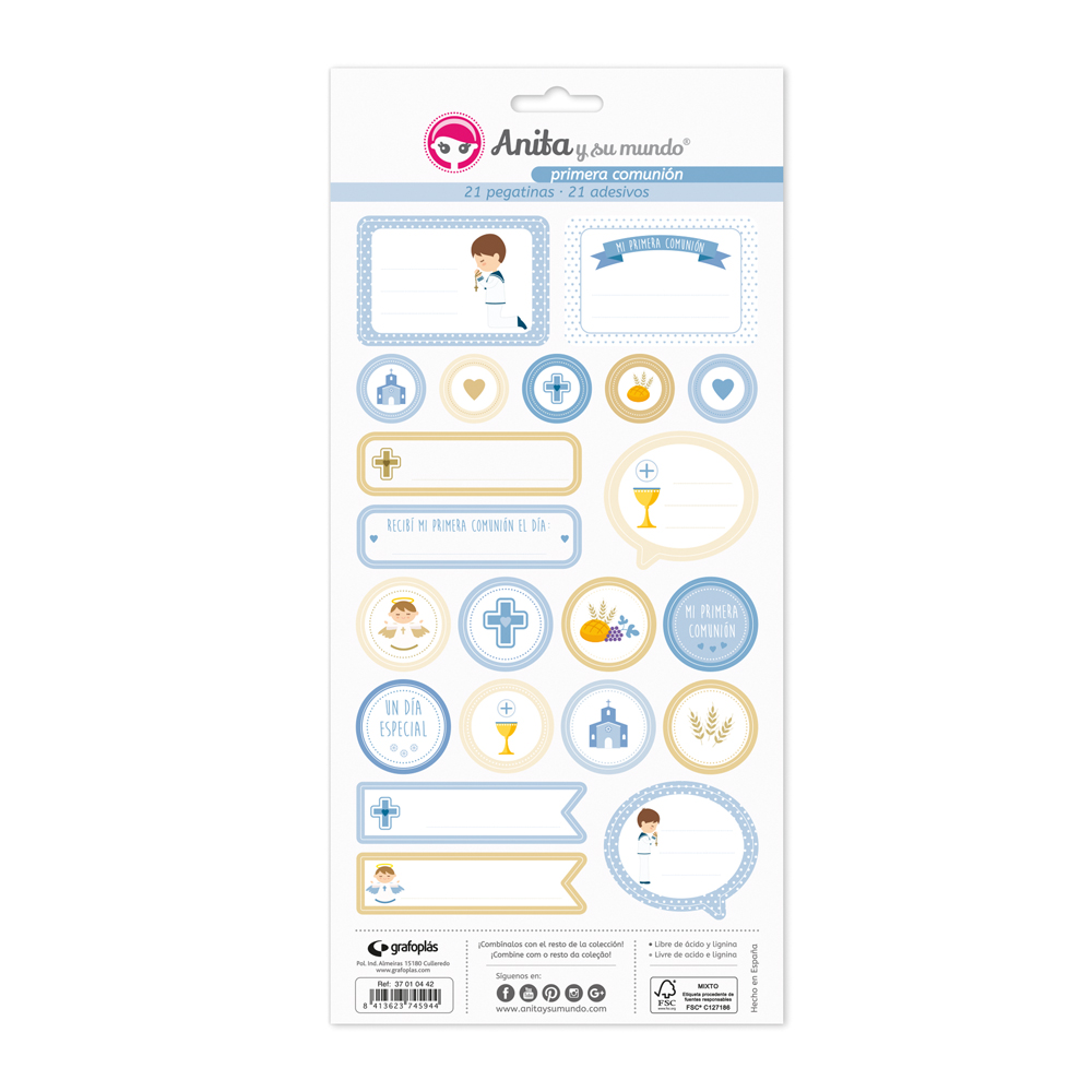 PACK5 LAMINAS PEGATINAS 1aCOM.EL 18-19