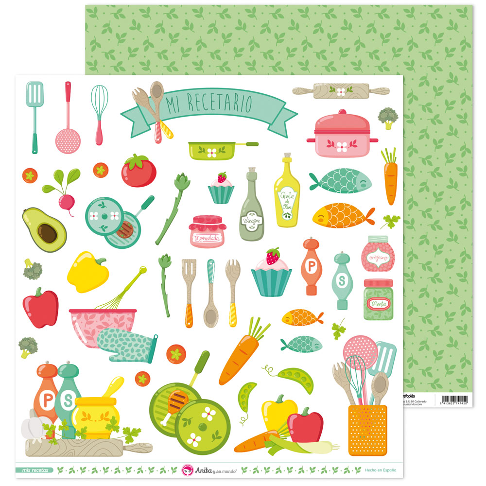 PACK5 LAMINAS FIGUR.RECORT.MIS RECETAS