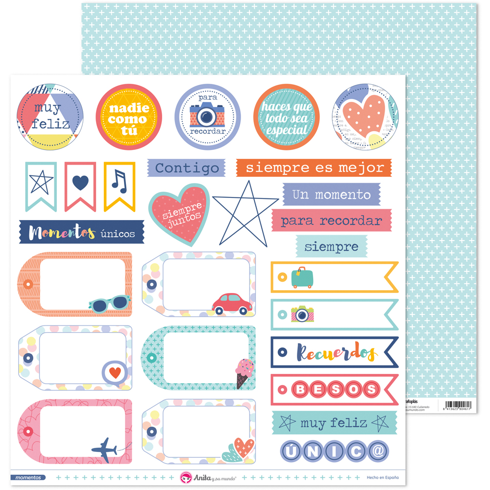 PACK5 PAPEL SCRAP ETIQUETAS MOMENTOS