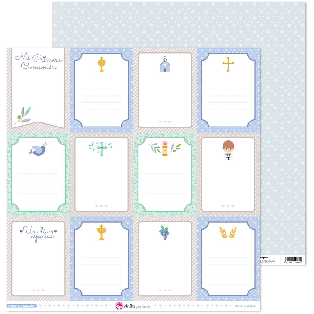 PACK5 PAPEL SCRAP TARJETAS COMUN.20 EL