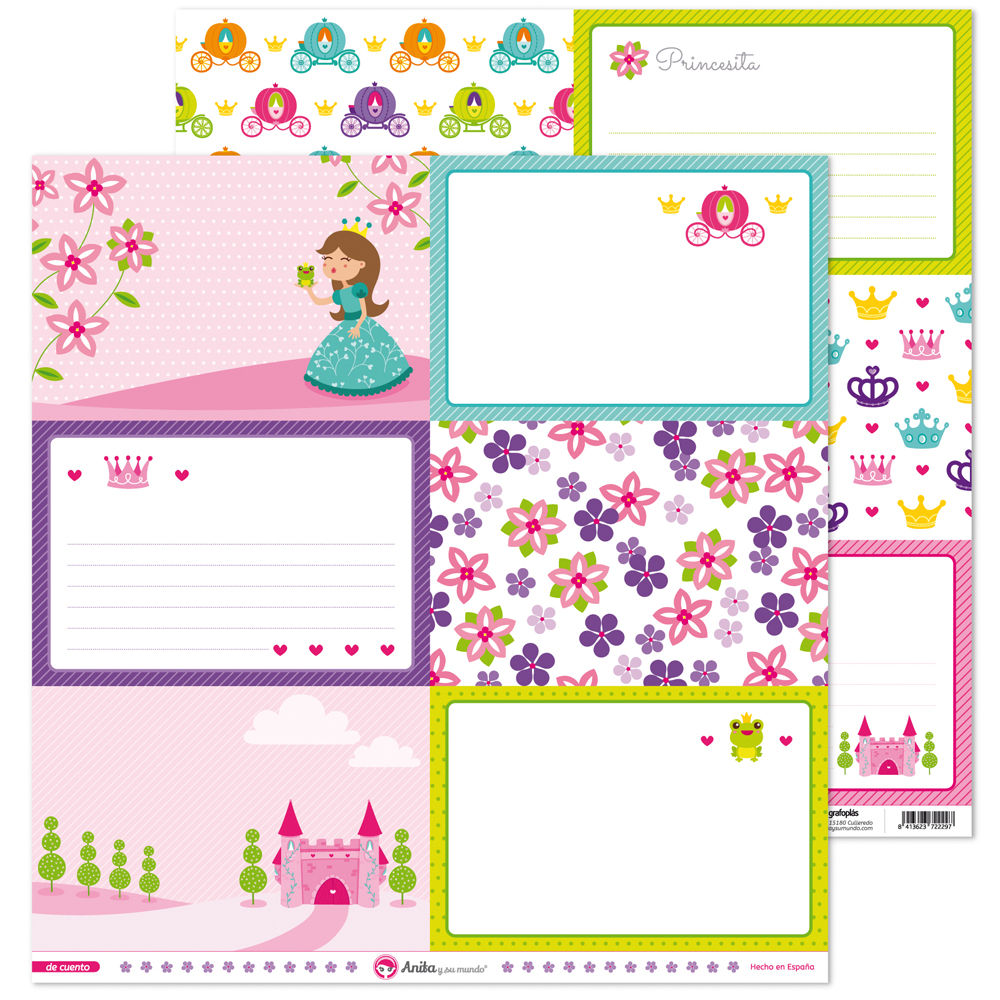 PACK5 PAPEL TARJETAS GRANDES DE CUENTO