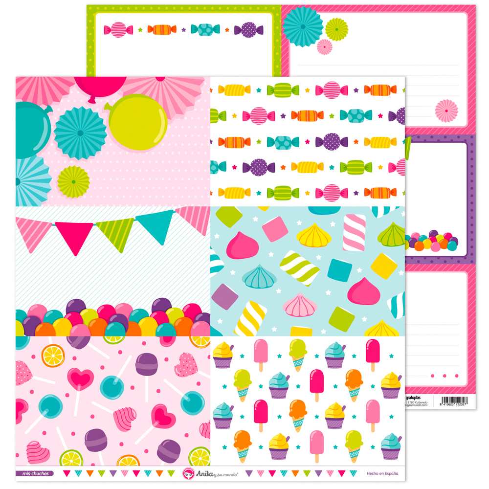 PACK5 PAPEL TARJETAS GRANDES MIS CHUCHES