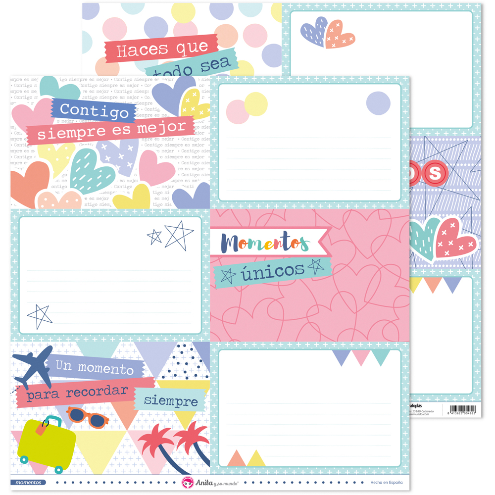 PACK5 PAPEL TARJETAS GRAND MOMENTOS
