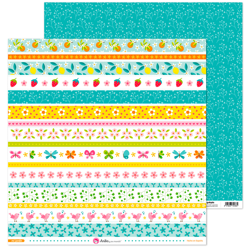 PACK5 LAMINAS TIRAS MI JARDIN