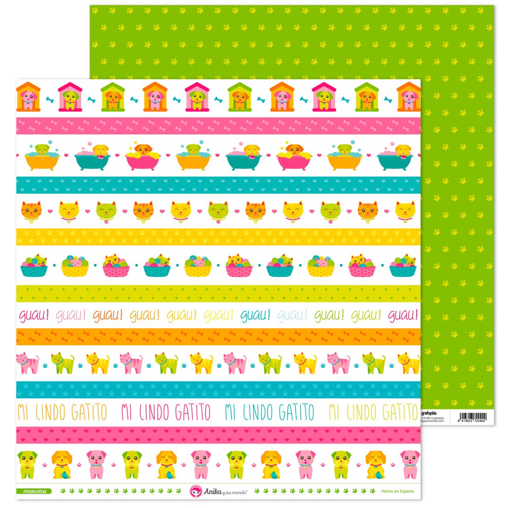 PACK5 LAMINAS TIRAS MASCOTAS