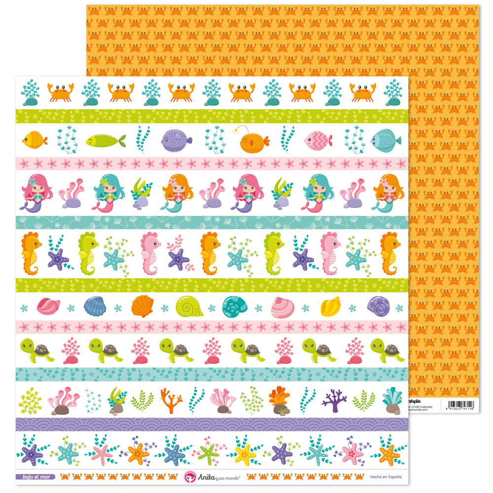 PACK5 LAMINAS TIRAS BAJO EL MAR