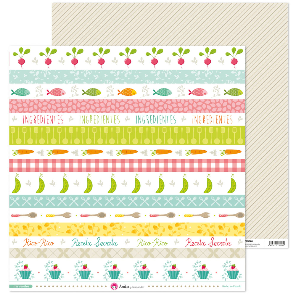 PACK5 LAMINAS TIRAS MIS RECETAS