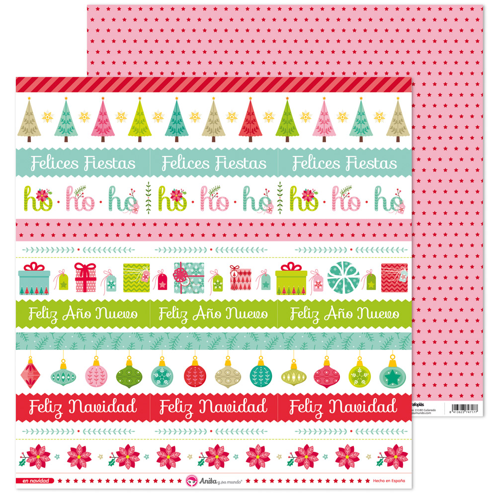 PACK5 LAMINAS TIRAS EN NAVIDAD