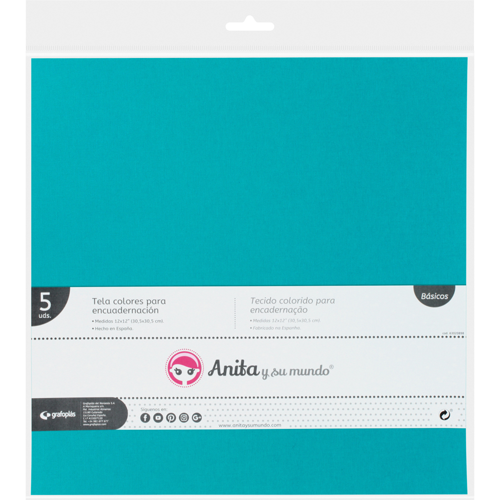 PACK 5 TELAS COLOR ENCUADERNC.LAVANDA