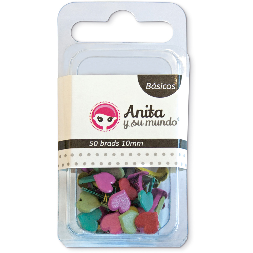 PACK50 BRADS CIRCULO 10MM SURT.COLOR