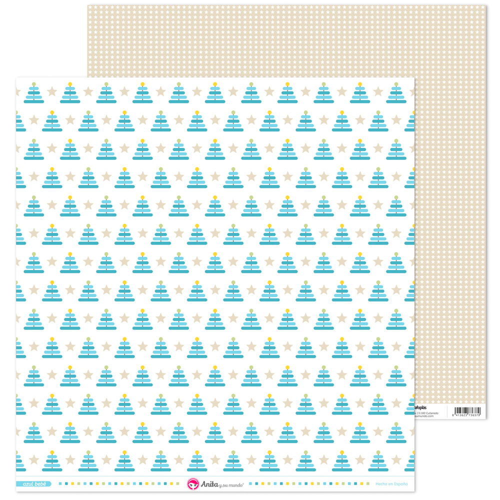 PACK5 PAPEL SCRAP 12x12APILABLES AZUL BB