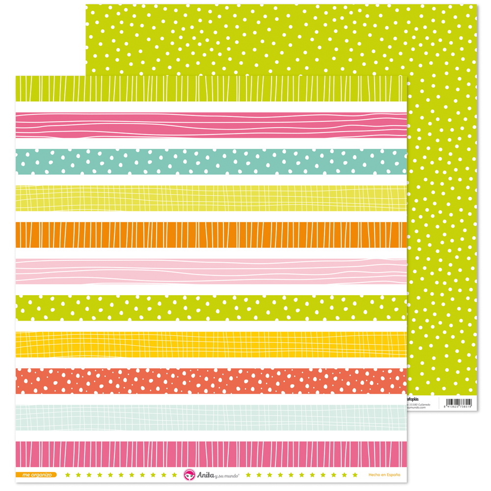 PACK5 PAPEL SCRAP 12X12TIRAS ME ORGANIZO