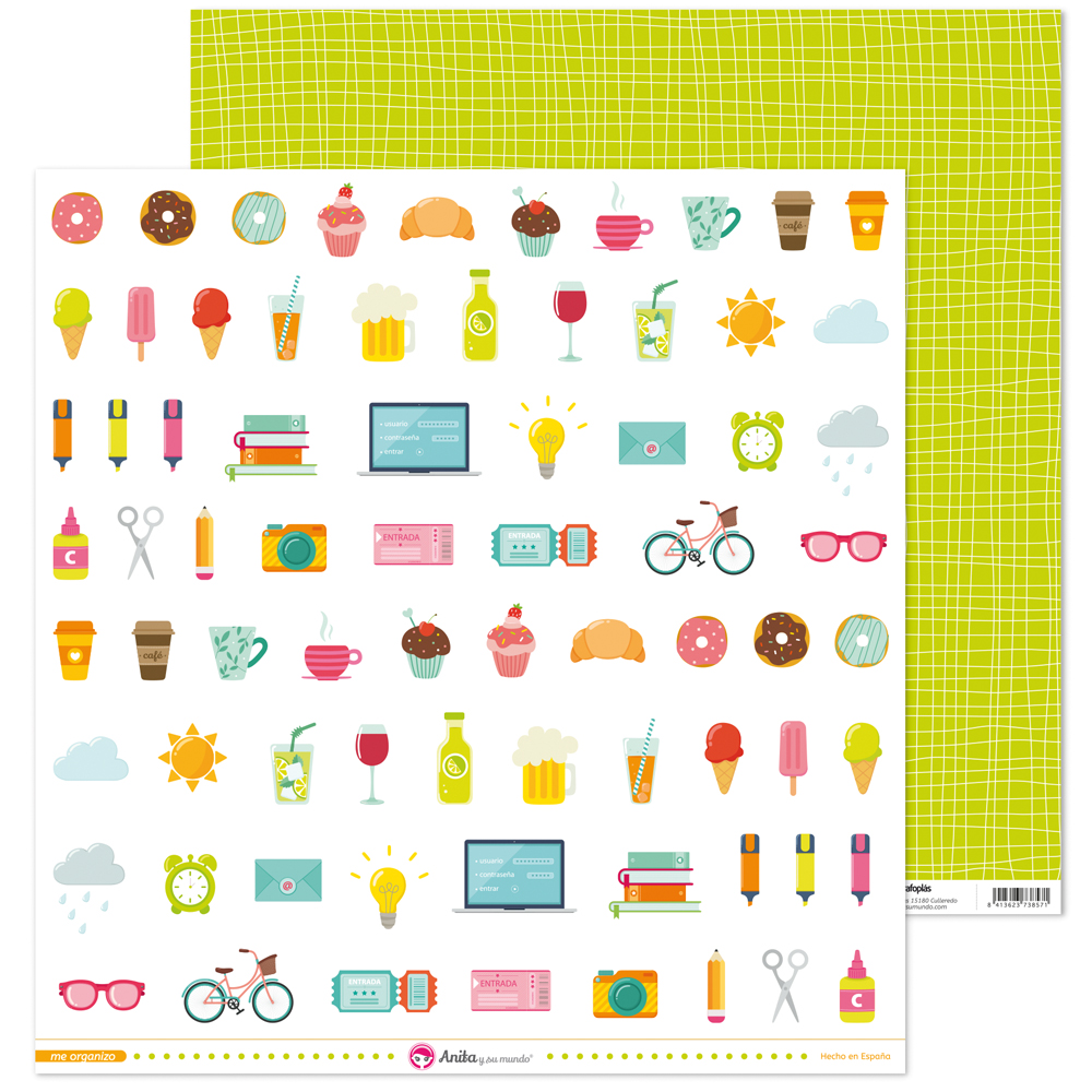 PACK5 PAPEL SCRAP 12X12RECORT.ME ORGANIZ