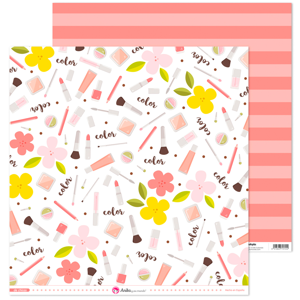PACK5 PAP. SCRAP12X12 MAQUILL.DE CHICAS