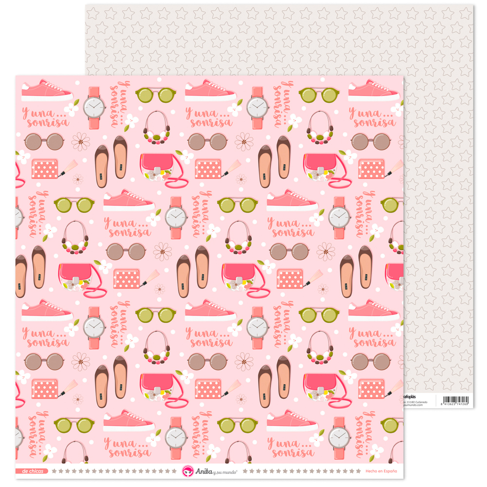 PACK5 PAP. SCRAP12X12 COMPL.DE CHICAS