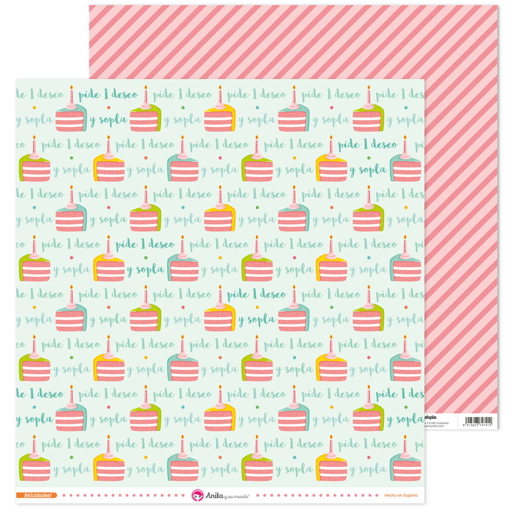 PACK5 PAP. SCRAP12X12 TARTAS FELICID!
