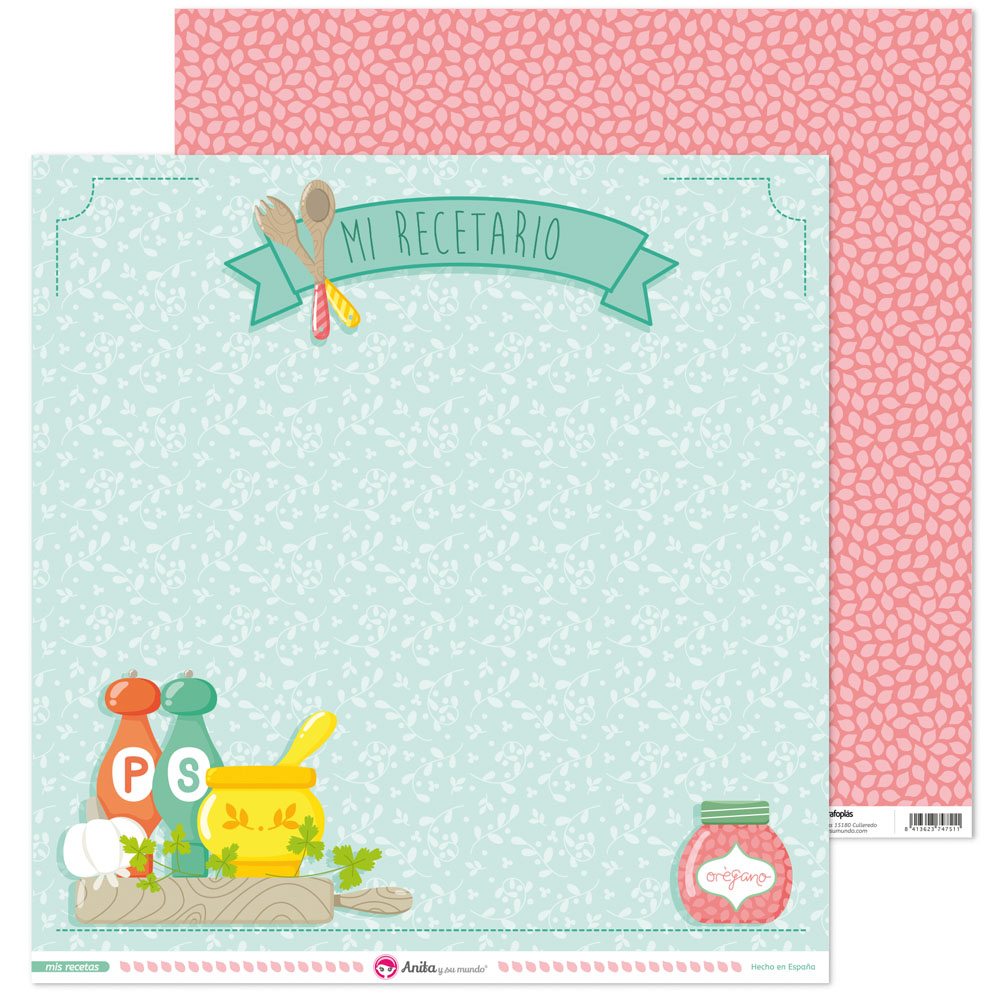 PACK5 PAP. SCRAP12X12 LO.COND.M.RECETAS