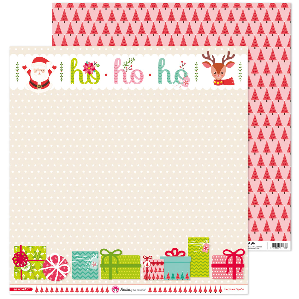 PACK5 PAP. SCRAP12X12 LO.HOHO EN NAVIDAD