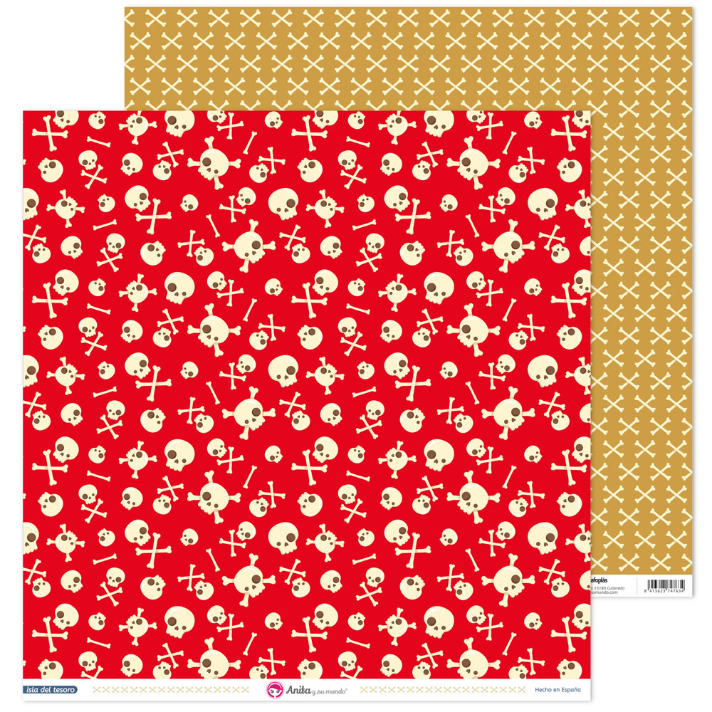 PACK5 PAP. SCRAP12X12 CALAVER.ISLA TESOR