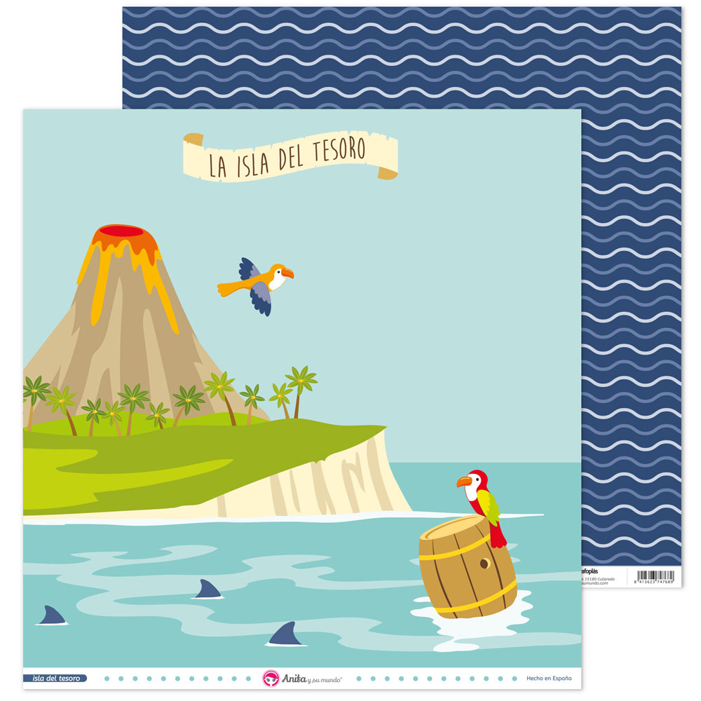 PACK5 PAP. SCRAP12X12 LO.ISLA ISLA TESOR