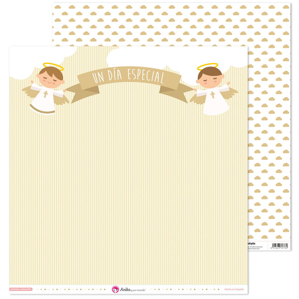 PACK5 PAP. SCRAP12X12 LO.ANGEL COM.ELLA