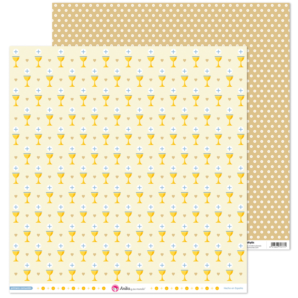 PACK5 PAP. SCRAP12X12 CALIZ COMUN.EL