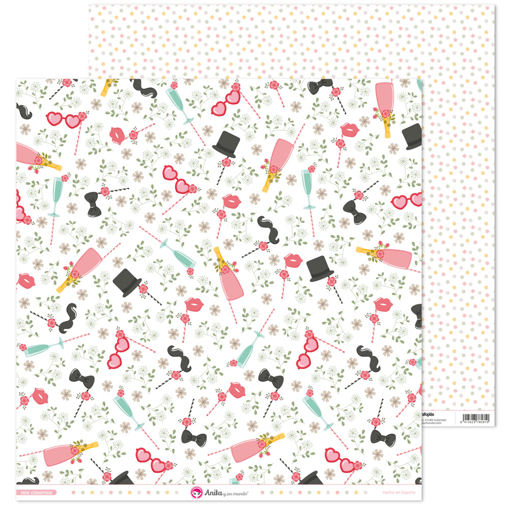 PACK5 PAP.SCRAP12X12 FIESTA NOS CASAMOS