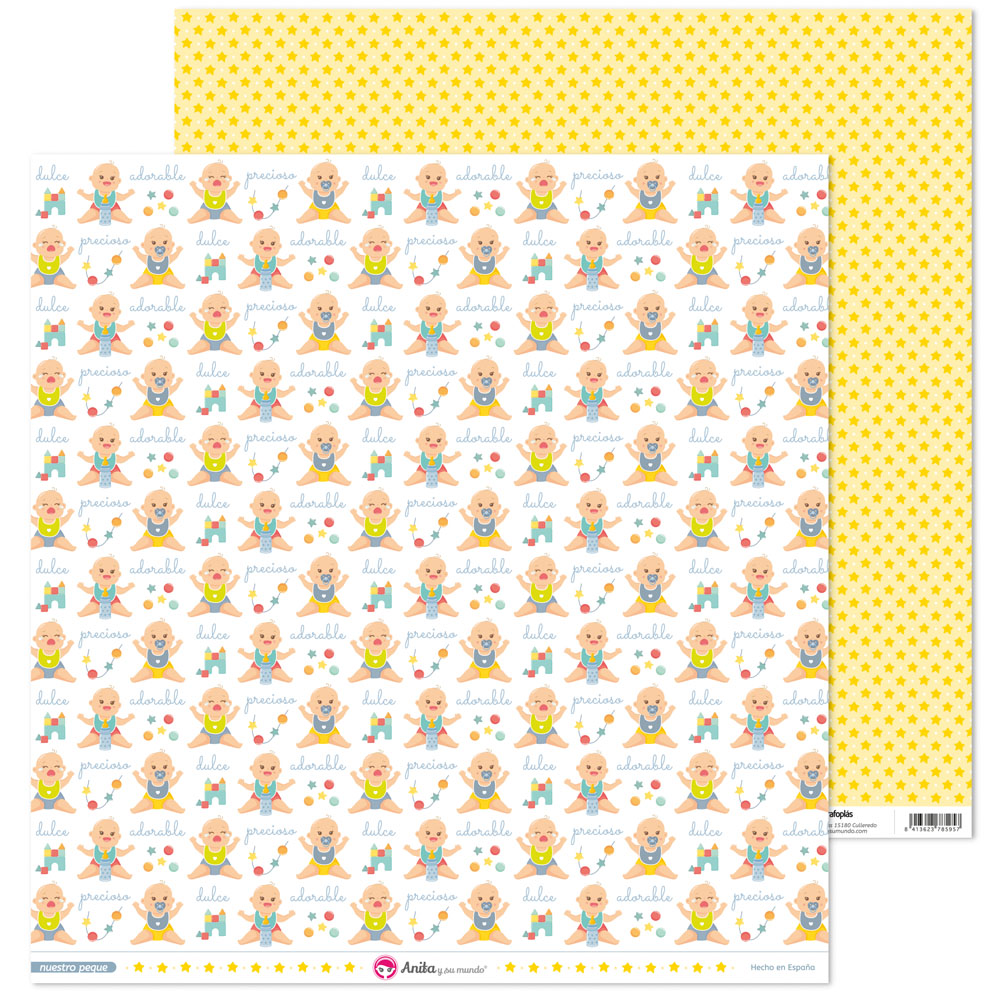 PACK5 PAP.SCRAP12X12 BEBES NUESTR0 PEQUE