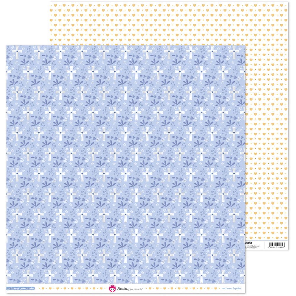 PACK5 PAP.SCRAP12X12 CRUCES COMUN.20 EL