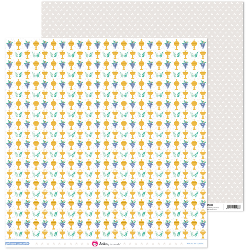 PACK5 PAP.SCRAP12X12 CALIZ COMUN.20 EL