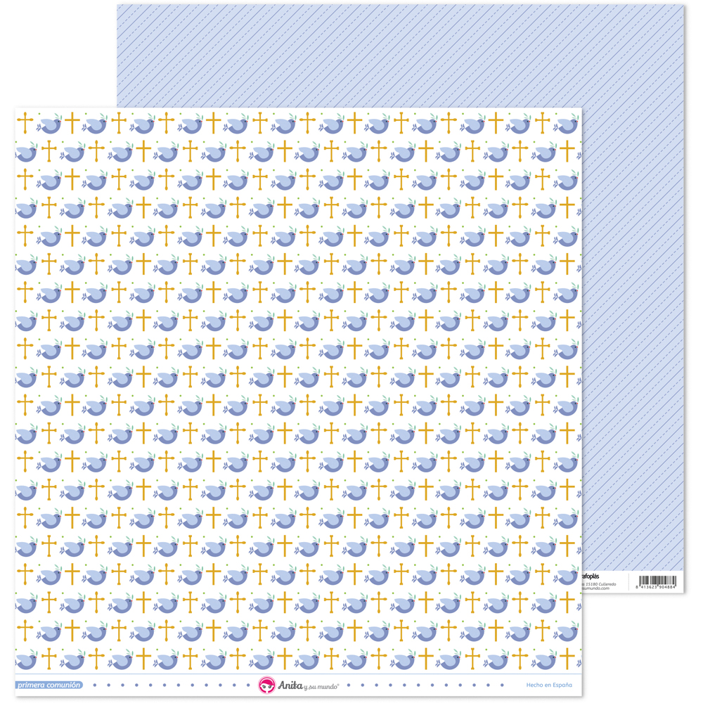 PACK5 PAP.SCRAP12X12 PALOMA COMUN.20 EL