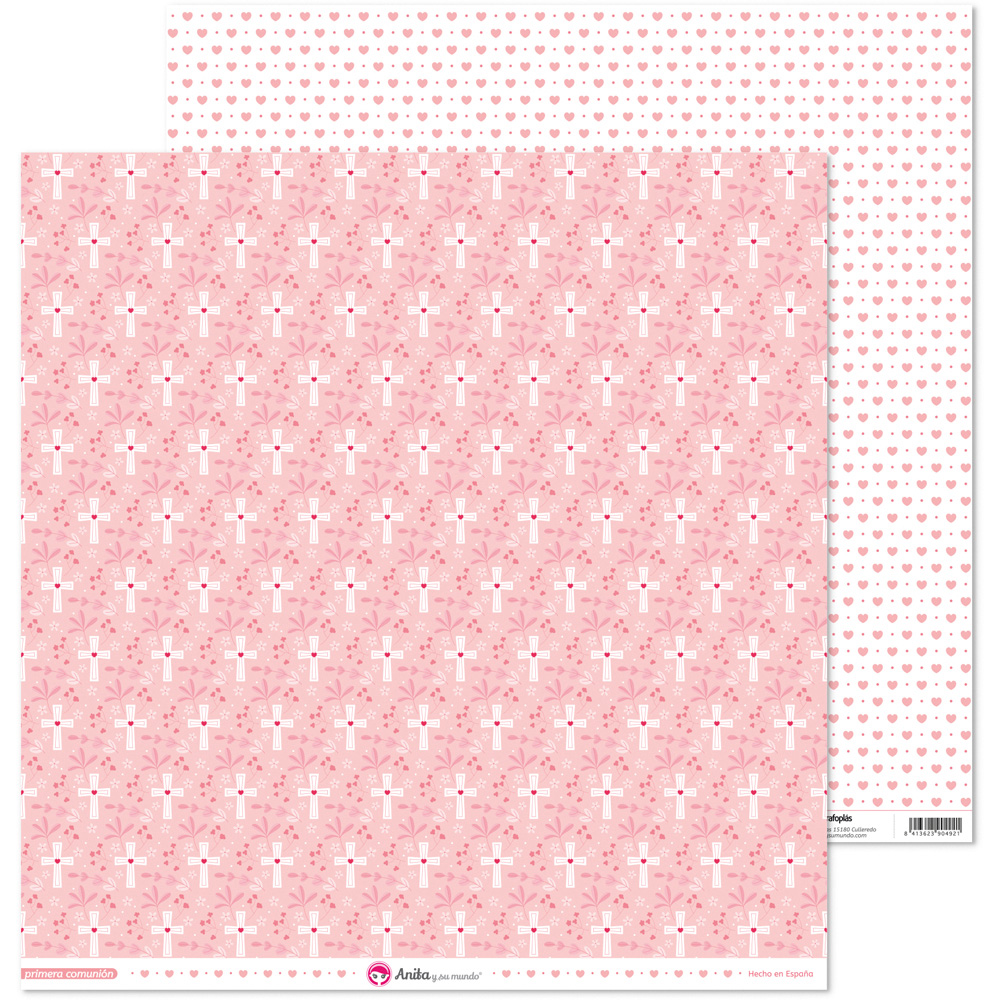 PACK5 PAP.SCRAP12X12 CRUCES COMUN.20 ELL