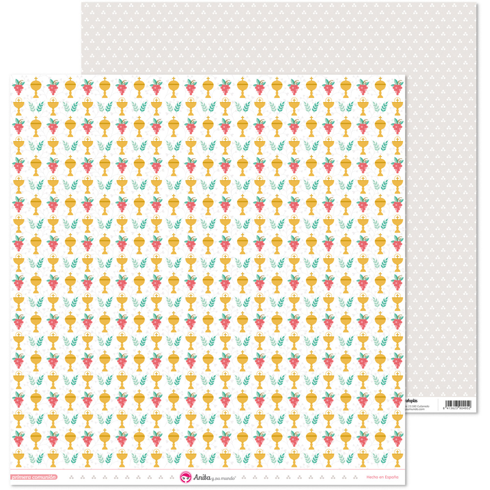 PACK5 PAP.SCRAP12X12 CALIZ COMUN.20 ELLA