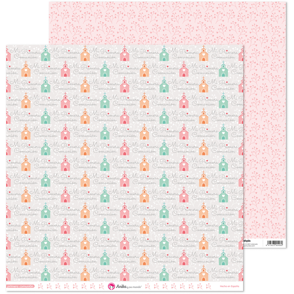 PACK5 PAP.SCRAP12X12 IGLES COMUN.20 ELLA